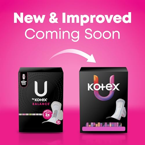 Image of U by Kotex Balance Ultra Thin Pads with Wings, Heavy Absorbency, 96 Count (6 packs of 16) (Packaging May Vary)