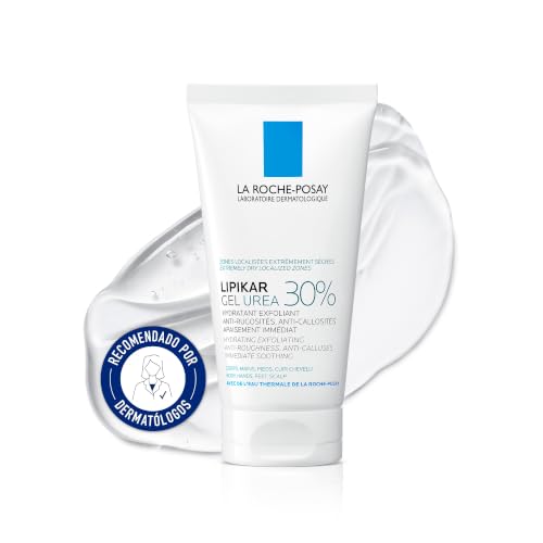 La Roche-Posay, Lipikar Gel Urea 30%, Exfoliación hidratante, 50 ml | Cuidado intensivo para zonas extremadamente secas, ásperas y gruesas con alivio inmediato.