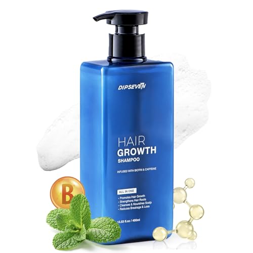 Biotin Hair Growth Shampoo for Men: Root Activator Shampoo Thickening Strengthening & Cleansing - Hair Loss and Thinning Hair with Tea Tree Oil Caffeine, DHT Blocker 13.5 Fl Oz