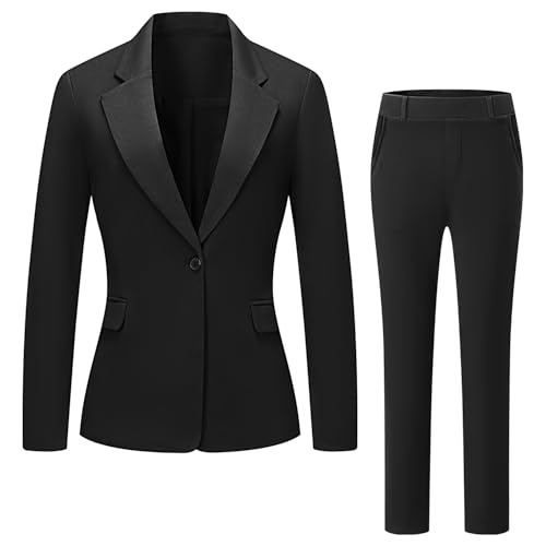 V VOCNI Women's Suits 2 Piece Set Office Business One Button Slim Fit Blazer Pants Suit Set Dressy Casual Workwear Outfits2