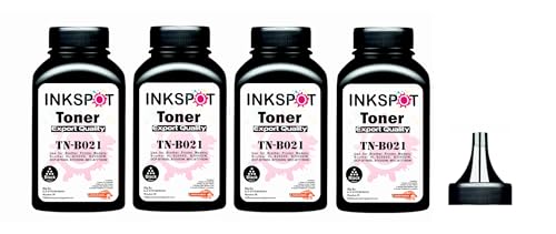 Image of INKSPOT TN B021 Toner Powder Refill Black for Brother TN-B021 Toner Cartridge Supported Model Brother Printer HL-B2000D, HL-B2080DW, DCP-B7500D, DCP-B7535DW, MFC-B7715DW (Powder 4PC)