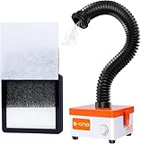 KOONE Solder Fume Extractor, 168m³/h Strong Suction Smoke Extractor, H13 HEPA Soldering Fume Extractor, 99.99% Purification Smoke Absorber for Welding Soldering 3D Printing