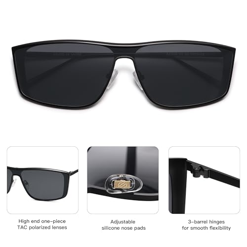 SOJOS Trendy Y2k Polarized Sunglasses for Women Men Metal Frame UV400 Designer Shades SJ12283