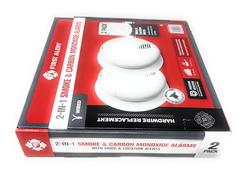 First Alert Combination Smoke & Carbon Monoxide Alarm, Interconnect Hardwire Detector with Battery Backup and Voice & Location Alerts, SMCO100V-AC, 2-Pack - image 4