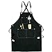 BATTTX Canvas Work Apron Heavy Duty Water Resistant Tools Aprons With Pockets Unisex Fit Kitchen