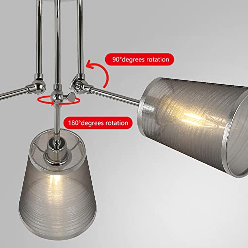 Semi Flush Mount Ceiling Light Modern Ceiling Light Fixture Chrome Industrial Close To Ceiling Lamp Chandelier For Dining Room Bedroom Living Room Kitchen Foyer Hallway #TOP1