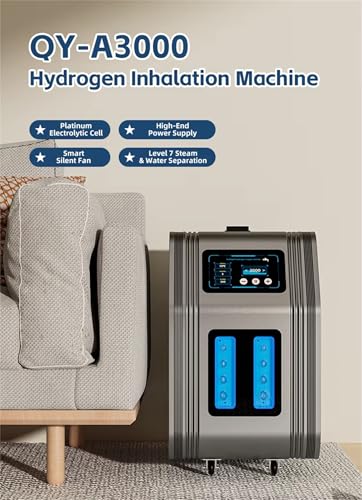 Urządzenie do inhalacji wodoru, 3000 ml/min, inhalator o wysokiej czystości, cichy wentylator, ekran dotykowy, regulowany czas i natężenie przepływu