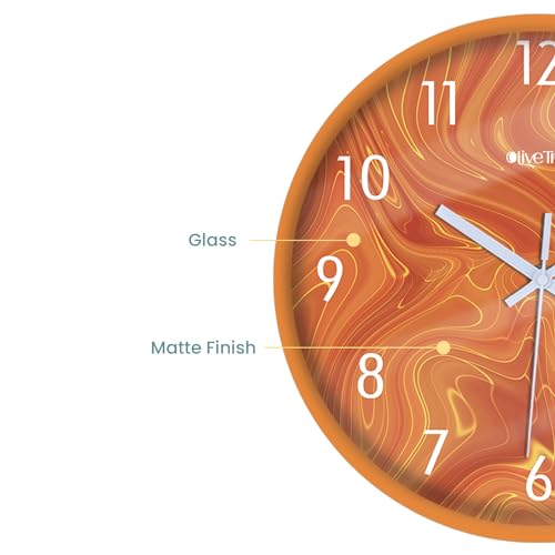 Image of Olive Tree Wall Clock 12 inch Decorative Plastic Wall Clock Movement Classic Clock Battery Operated Round Easy to Read for Room /Home /Kitchen /Bedroom /Office /School - 9221