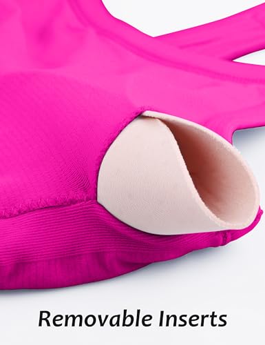 Image of MathCat Workout Tank Tops for Women with Built in Bra, Sleeveless Gym Tops Seamless Racerback Athletic Yoga Shirts