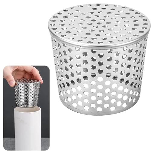 Protezione Foglie per Grondaia 100 mm in Acciaio Inossidabile, Filtro per Pluviale, Rete per Tubi di Scarico Pioggia (85–100 mm)