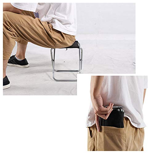 Cavalo portátil de liga de alumínio, mini banquinho de acampamento, cadeira de piquenique forte e le