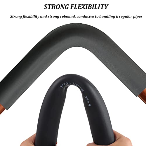 Plerile Water Pipe Insulation, Self Sealing Foam Rubber Pipe Wrap, ID 25-108mm Thickened Insulation Tube For Plumbing, Air Conditioning Ducts, Fitness Grip Support (Size : 25mm*20mm)