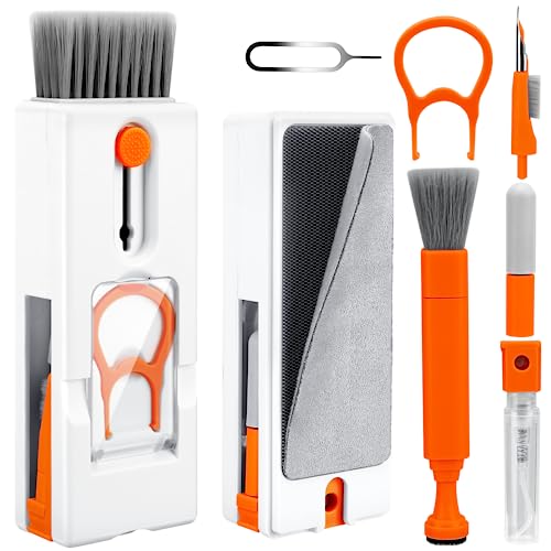 Tastatur Reinigungsset,11-in-1 Bildschirmreinigungsset für PC, Handy und Kopfhörer, Tablet,Kamera,Kopfhörer Reinigungsset mit Pinsel Objektiv Reinigungsset,Sprühflasche,Kopfhörer Reinigungsset