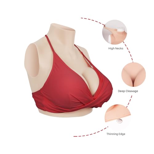 Silicone Breastplate B-H Cup Fake Boobs Breast Forms Realistic Fake Breasts for Crossdresser Transgender Drag Queen4