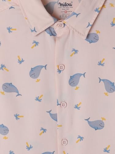 Milou Baby Boy's Regular Fit Shirt (TBNCSHT049_Pink - Image 4 thumbnail