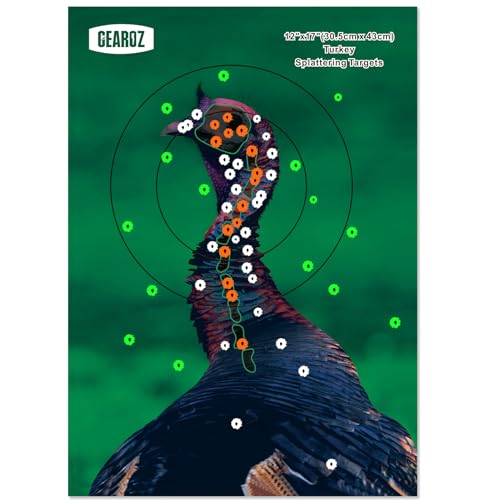 GearOZ Turkey Targets for Shotgun Patterning, 15PCS 12”x17” Splatter T