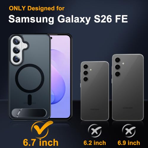 Image of SPIDERCASE Magnetic for Samsung Galaxy S26 FE Case,with Stand,Black