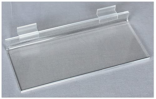 Execusystems Clear Acrylic Slatwall Shelves 10 Inches Wide X 4 Inches Deep Set Of 3 For Retail Display Or Home Use #TOP1