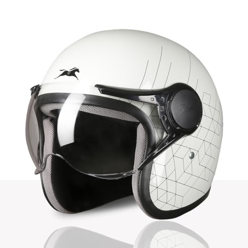 TVS Cruisetown Open Face Helmet � Half Face Helmet for Riders | ISI & DOT Certified | Premium Protection for Men & Women | Comfortable, Durable & Ligh