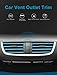 OBVIS 20 Pcs BLUE Car Vent Outlet Trim Strip Chrome PVC Car Air Conditioner Vent Outlet Decoration Decorating Strip Interior Accessories DIY