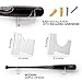 Baseball Bat Wall Mount for Horizontal Display - Sturdy Acrylic Bat Holder - Fits Any Baseball or Softball Bat (Hardware Included) Easy to Install