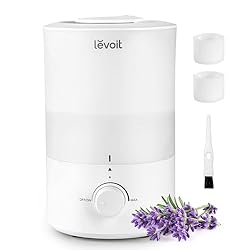 LEVOIT Humidifiers for Bedroom, Quiet (3L Water Tank) Cool Mist Top Fill Essential Oil Diffuser with 25Watt for Home Large Room, 360° Nozzle, Rapid Ultrasonic Humidification for Baby Nursery and Plant