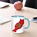 Imagen de JEJEA Taza de cerámica con diseño de mapa de la bandera de Marruecos