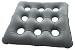 Produktbild ObboMed SV-2248 Aufblasbares Sitzkissen mit Velour-Oberfläche - hervorragend geeignet zur beim Arbeiten, beim Reisen, und für Camping - Abmessungen Aufgeblasen : 44(L) x 44(W) x 7(H) cm