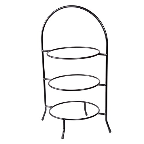 Creative Home Iron Works 3-Tier Metal Dinner Plate Rack Party Food Server, 20"
