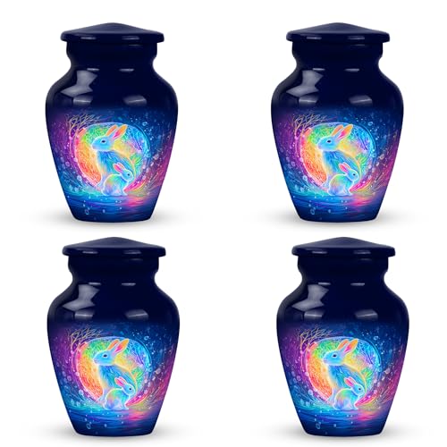 Image of Rabbit Urn Human Remains Urn for Men & Women 3 Inch 4 Qty | Burial Decorative for Mom & Dad Keepsakes Urns for Ashes