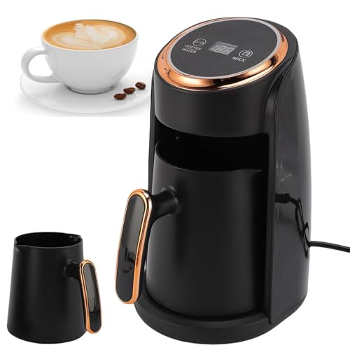 ZGHQHCDRH Cafetera Turca Eléctrica De 600 W Con Pantalla Digital Y Táctil LCD, Ideal Para Preparar Bebidas Calientes Y Café Griego.