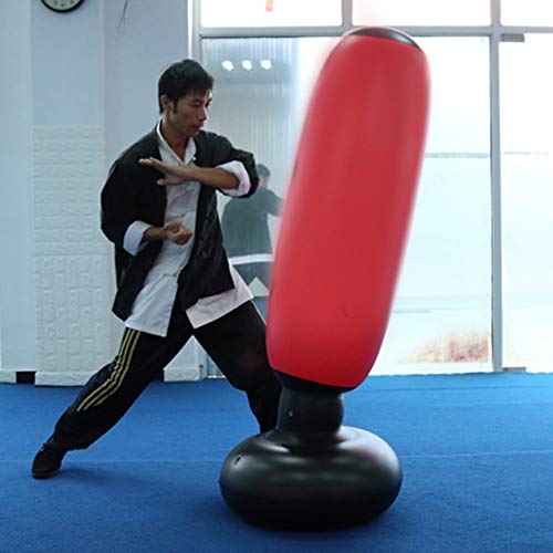 Saco de boxe de PVC para boxe, Romacci Saco de soco de boxe inflável de PVC 160cm em pé Tumbler Home