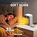 MORENTO Space Heater, Portable Space Heaters for indoor Use, Auto Temperature Control, LED Display Electric Heater, ECO Mode & 0-12H Timer, Quiet Heaters for Office, Bedroom, Home (White, 1 Pack)