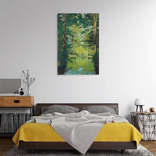 Affiche Impressionniste Parc Badés Arbúcies Santiago Rusiñol Paysage Fluvial