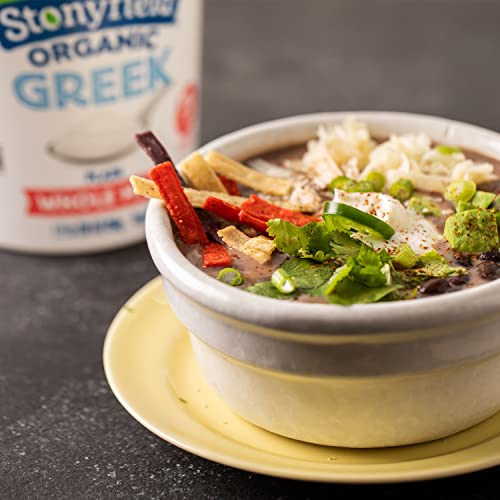 Stonyfield Organic Greek Whole Milk Yogurt, Plain, High In Protein (16G), Multiserving Snack & Cooking Substitute, 30 Oz #TOP4