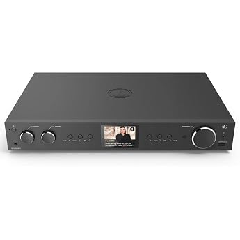 Hama DAB Tuner HiFi Digital Radio Internet Radio FM Tuner Bluetooth Digital Radio FM WLAN Stereo Receiver Spotify Amazon Music Remote Control USB AUX Alarm Clock DIT2105SBTX Black