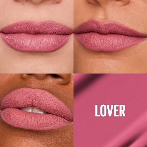 Image of Maybelline Super Stay Matte Ink Liquid Lipstick Makeup, Long Lasting High Impact Color, Up to 16H Wear, Lover, Mauve Neutral, 1 Count, Packaging May Vary