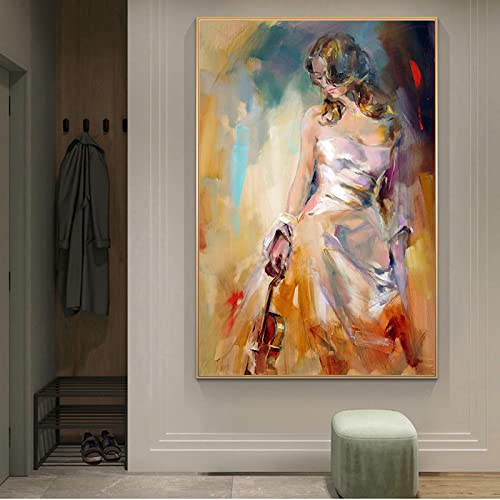 Art abstrait ballet peinture grand format pour mur salon