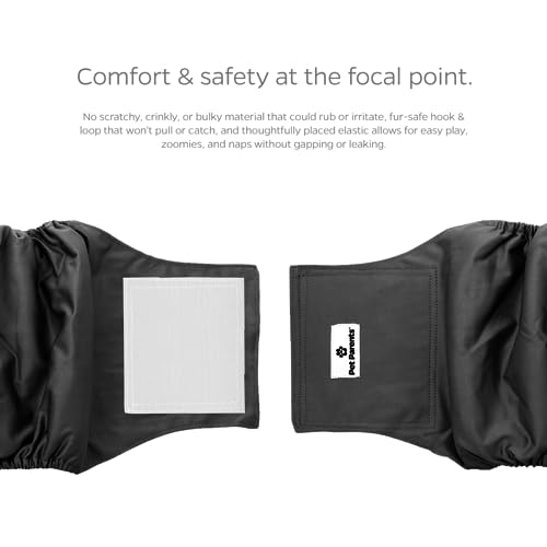 Image of Pet Parents Washable Belly Band Male Dog Diapers, Dog Wraps and EXTENDRS, Black, X-Small: 1
