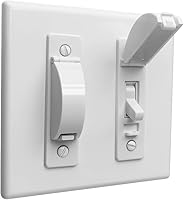 ILIVABLE Childproof Wall Switch Guards - Toggle Light Switch Covers Prevent Kids & Pets from Accidental On/Off (White, 2 Pack)