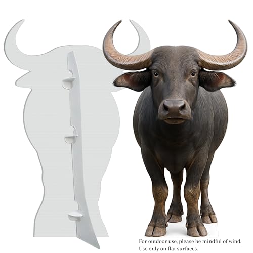 Image of Buffalo 3FT Life Size Cardboard Cutout - A Fun Animal Standup for Photo Booths, Birthday Parties, and Events