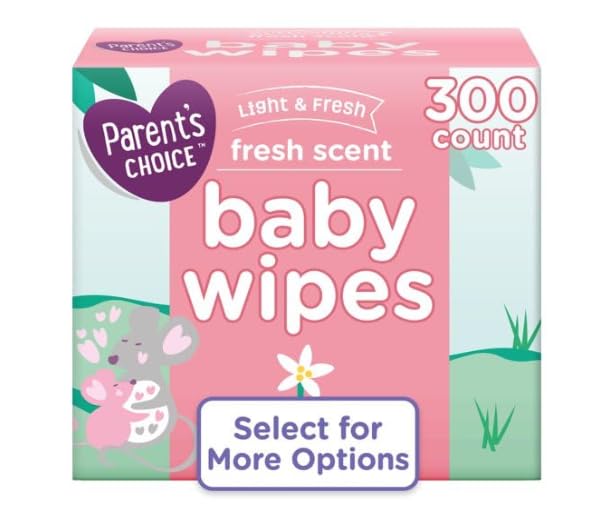 Parents~Choice Light & Fresh Baby Wipes, 3 Flip-Top Packs of 100 (Total 300 Count) image 3 of 3 B0F7FJ3DB9