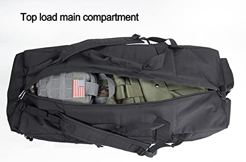 XMILPAX Large Military Duffle Bag Tactical Gear Load Out Bag Deployment Cargo Bag Travel Sports Equipment Duffel Luggage Bag with Backpack Straps 90L - Image 6