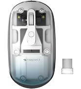 Zebronics Sheer Pro Wireless Mouse, Translucent Design, Up to 1600 DPI, Dual Mode 2.4GHz + BT, 4 ...