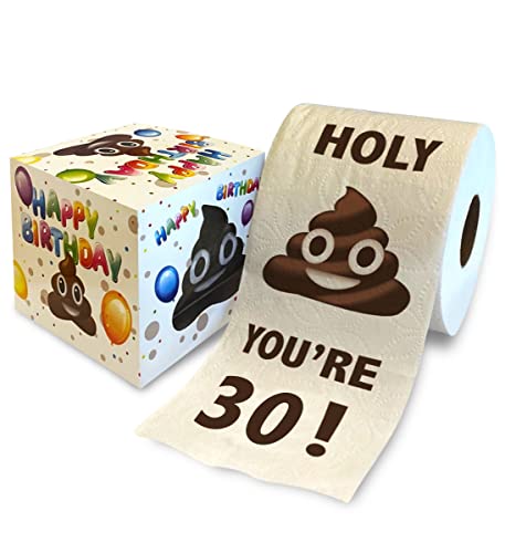 Printed TP You're 30 Birthday Toilet Paper Gift - 30th Bday Party Funny Birthday Gift Joke Toilet Paper Prank, Novelty Unique Birthday Presents for Men, Women, Family, Friends - 500 Sheets