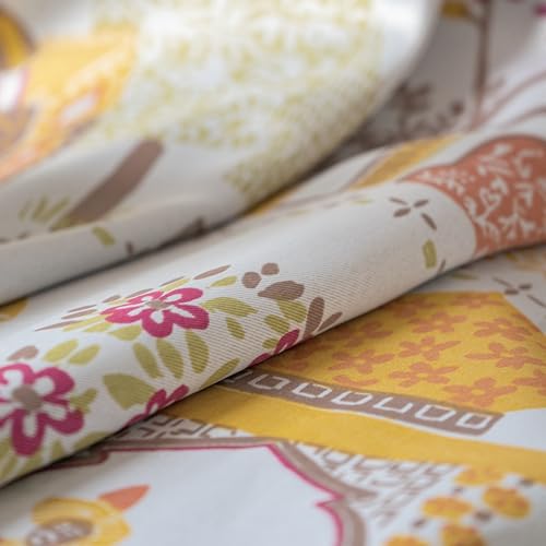 Image of Tranquebar Curtain Co. Semi Blackout Curtains 5 Feet for Window, 80% Blackout, Multicolor Mughal City Print, Semi Blackout Window Curtains, Heavy Polyester, BackTabs, Agra (152 cm) - 1 Piece