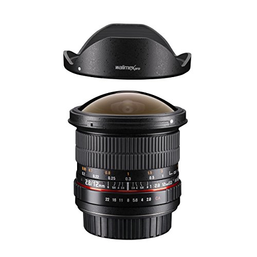Objectif Fish-Eye Walimex Pro 12mm f/2.8 pour reflex Canon EF en noir
