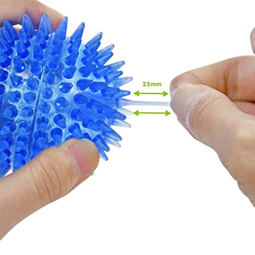 Oneroomone 3 Pieces Squeaky Dog Toys, Chew Toys for Dogs Spiky Ball - Image 4
