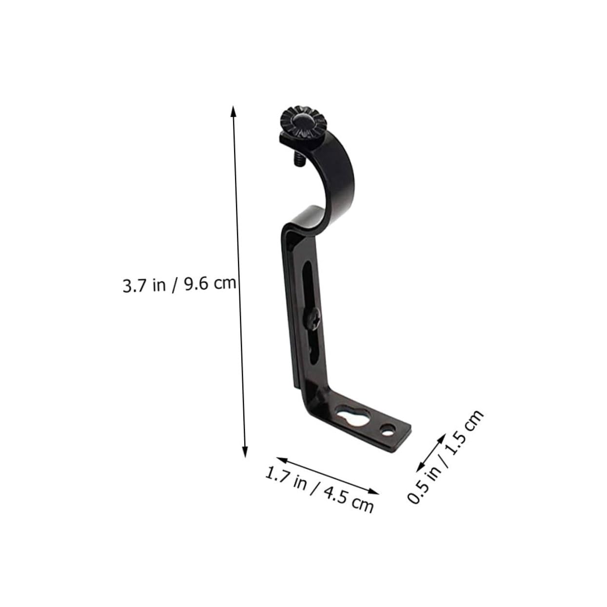 MAGICLULU Lot de 16 Supports De Tringle À Rideau Robustes en Métal Noir