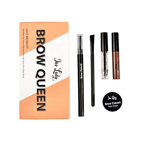 Ins Lady Brow Queen Eyebrow Essentials Kit Eyebrow Kit Eyebrow set Duo Brow Cream Gel, Eyebrow Tinted, Eyebrow Gel, Eyebrow Pen with brush, Eyebrow Angel Brush